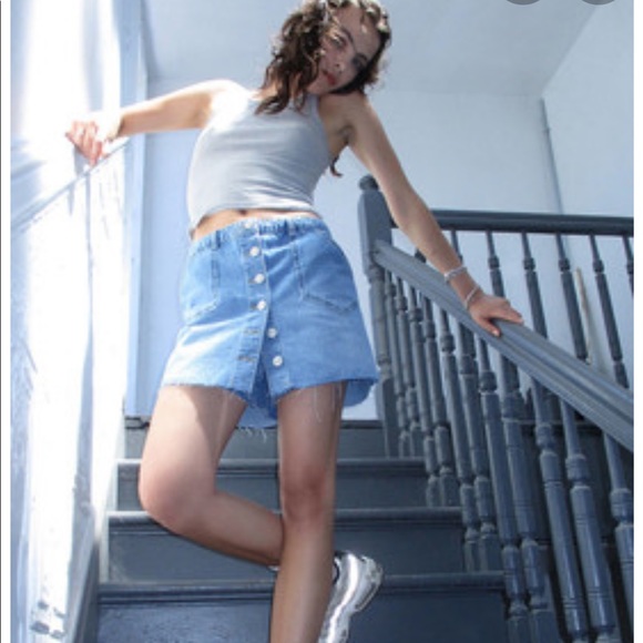 BDG DENIM BUTTON UP SKIRT / SKORT - Picture 16 of 16